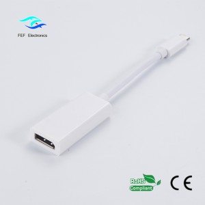 USB TYPE C na żeńską obudowę ABS z Displayport Kod: FEF-USBIC-004A