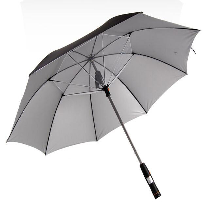 27-calowy parasol wentylatorowy z powłoką srebrną UPF 50+ UV