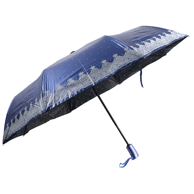 Specjalny materiał Niebieska powłoka UV 3-krotnie Parasol automatyczny i automatyczny