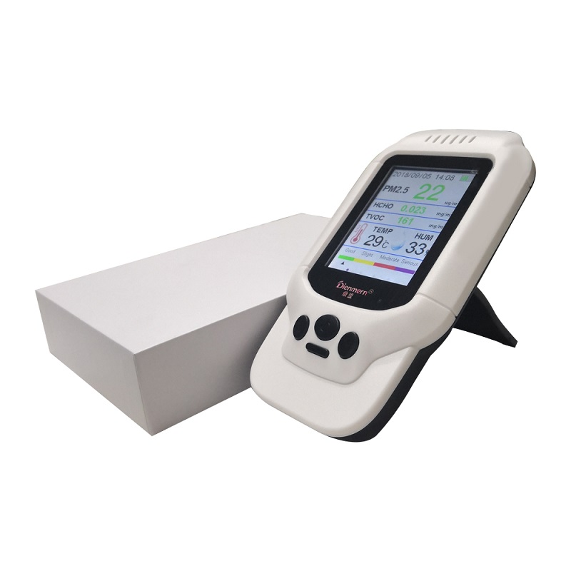 Monitor jakości powietrza Precyzyjne testowanie Detektor formaldehydu (HCHO) z TVOC / AQI / TEMP / HUM Monitor danych monitorowania Jakość powietrza PM2,5 / PM10