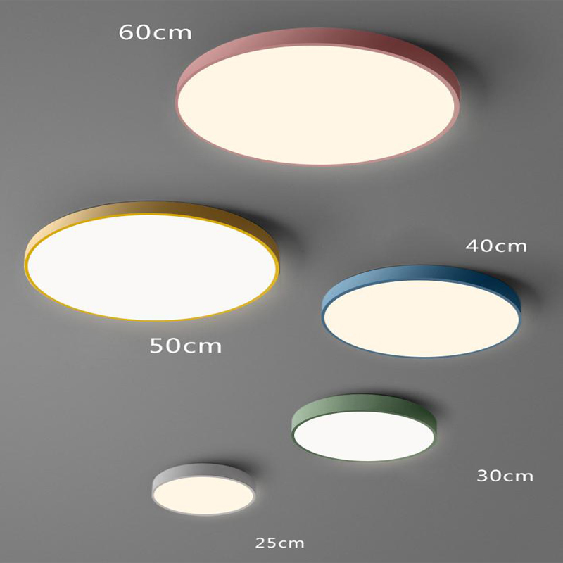Nowoczesna okrągła 5 cm super cienka lampa LED ze stopu akrylowego. Światło LED. Oświetlenie sufitowe. Oświetlenie sufitowe LED. Lampa sufitowa do sypialni w przedpokoju