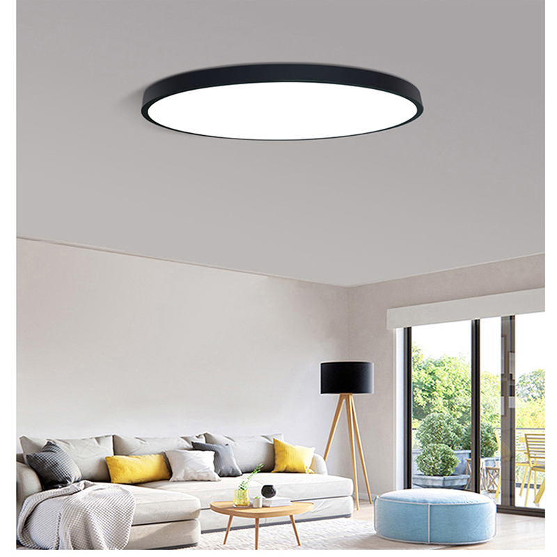 Nowoczesna okrągła 5 cm super cienka lampa LED ze stopu akrylowego. Światło LED. Oświetlenie sufitowe. Oświetlenie sufitowe LED. Lampa sufitowa do sypialni w przedpokoju