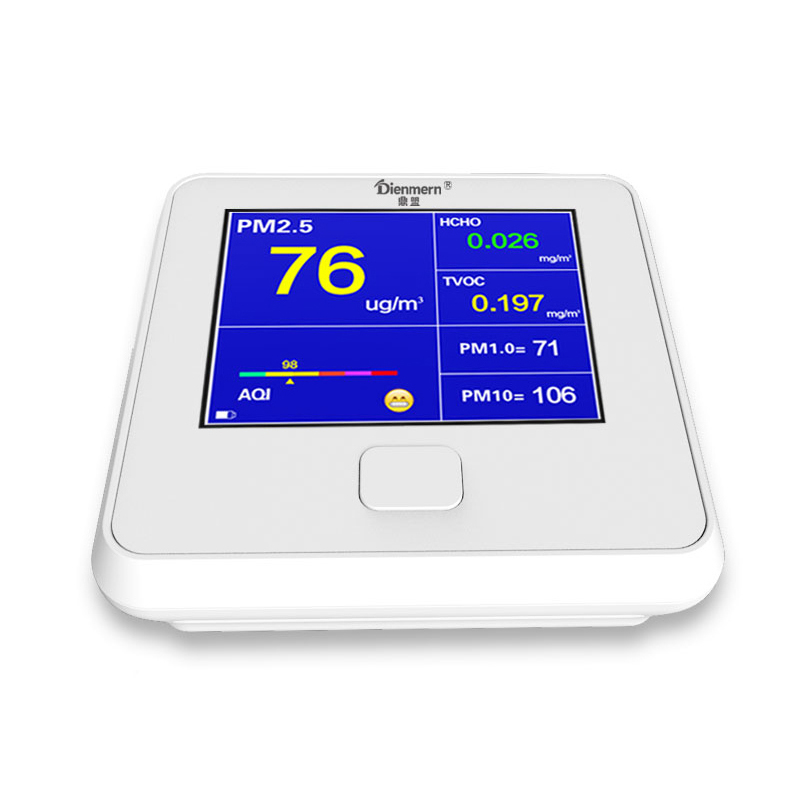 Dienmern DM103 Detektor jakości powietrza Do PM2,5 + HCHO + TVOC + AQI + PM1,0 + PM10