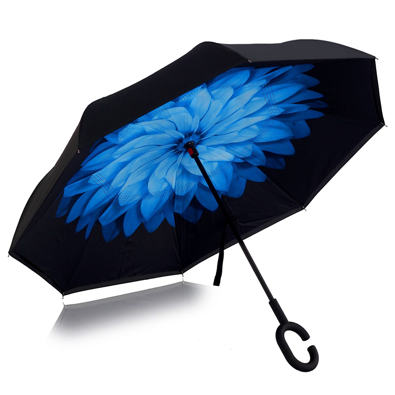 Wiatroodporna rama z włókna szklanego Drukuj popularny parasol przeciwdeszczowy z nadrukiem kwiatowym