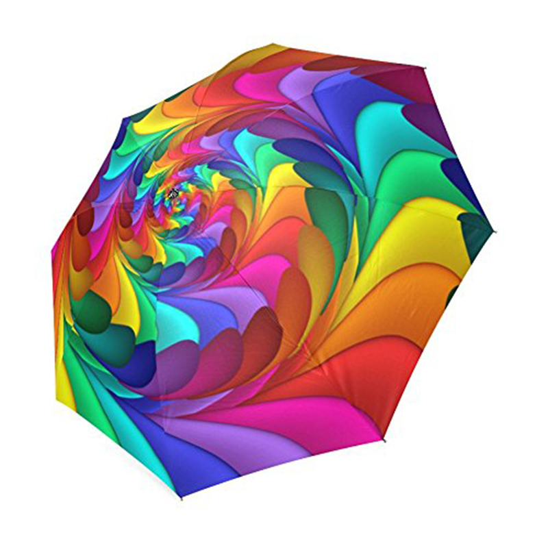 Kolorowy nadruk, instrukcja, otwarty marketing, 3-krotnie parasol