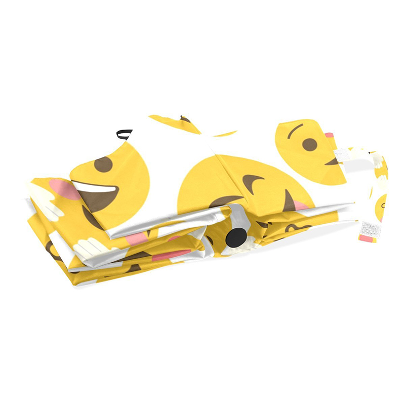 Wspaniałe tańsze niestandardowe drukowanie Emoji w pełni automatyczny parasol składany 3-krotnie