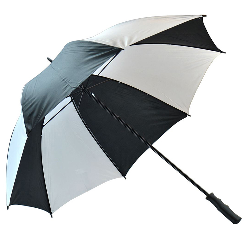 Ręczny, otwarty parasol marketingowy z ramą z włókna szklanego, wiatroodporny, duży parasol golfowy