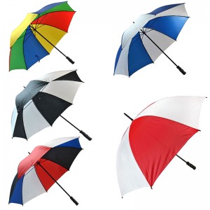 Ręczny, otwarty parasol marketingowy z ramą z włókna szklanego, wiatroodporny, duży parasol golfowy