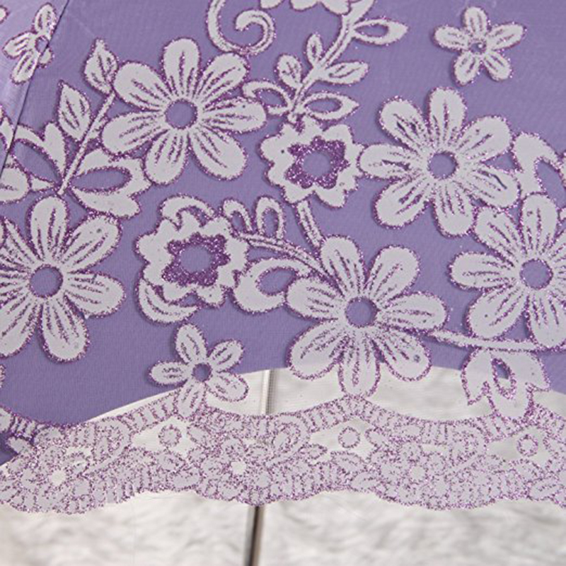 Produkuje parasole Koronkowy brzeg z tkaniną 190T 3-krotnie ręcznie otwierany marketingowy parasol