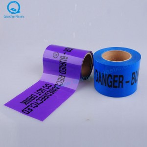 NIEBEZPIECZEŃSTWO / PRZESTROGA Zakopana główna taśma ostrzegawcza poniżej; Taśma ostrzegawcza kabli / włókien