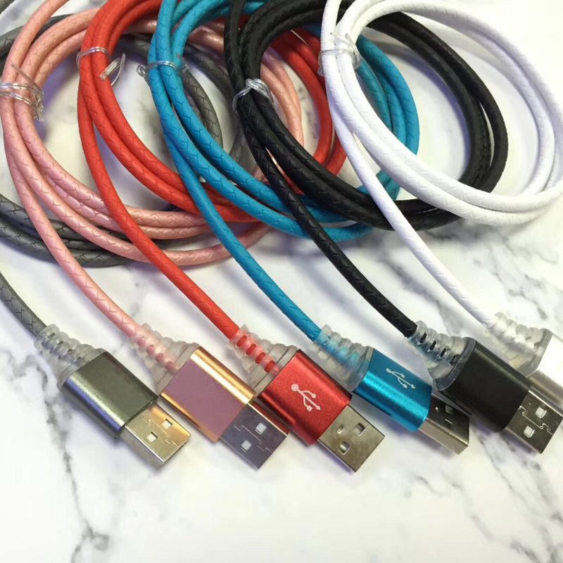 z diodą Szybkie ładowanie Okrągły kabel USB do micro USB, typu C, błyskawica iPhone do ładowania i synchronizacji