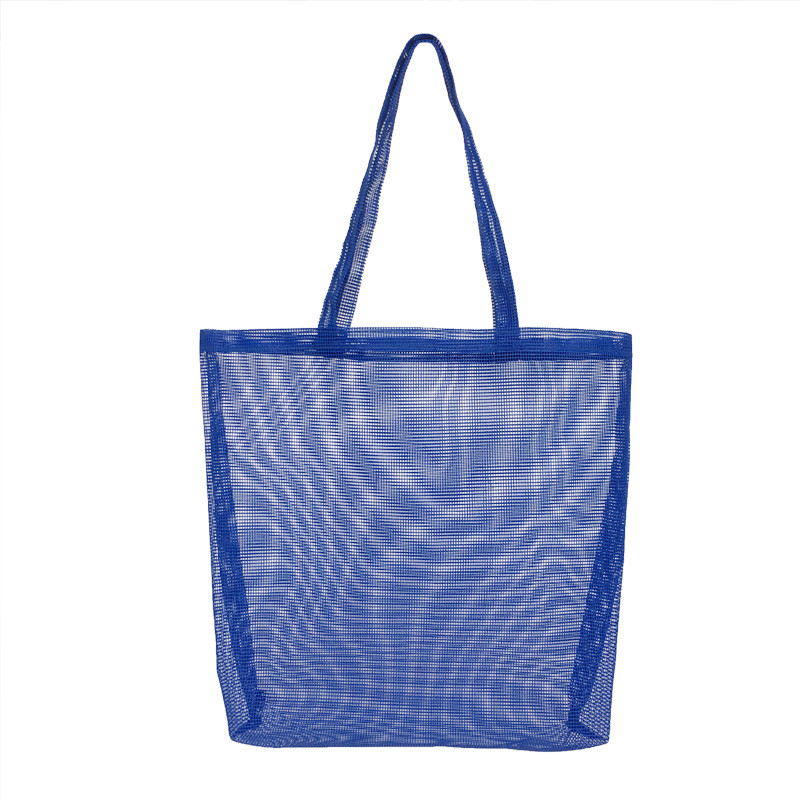 Indywidualny projekt Jasnoniebieska damska torebka z siatki Mesh Tote Bag