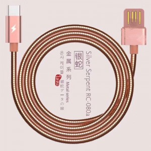 Podwójny kabel USB 2.0 z metalową rurką Ładowanie Okrągła aluminiowa obudowa Kabel do transmisji danych Micro na USB 2.0