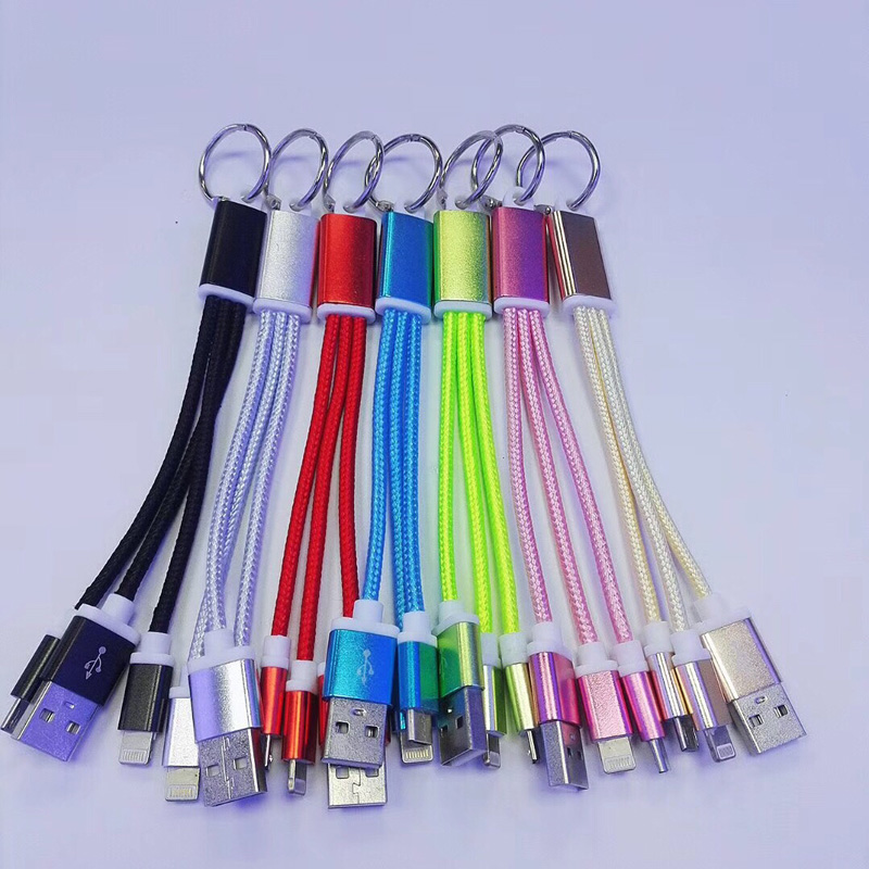 z oplotem 2 w 1 Kabel pleciony Okrągła aluminiowa obudowa do ładowania Kabel USB 2.0 Micro to Lightning micro USB