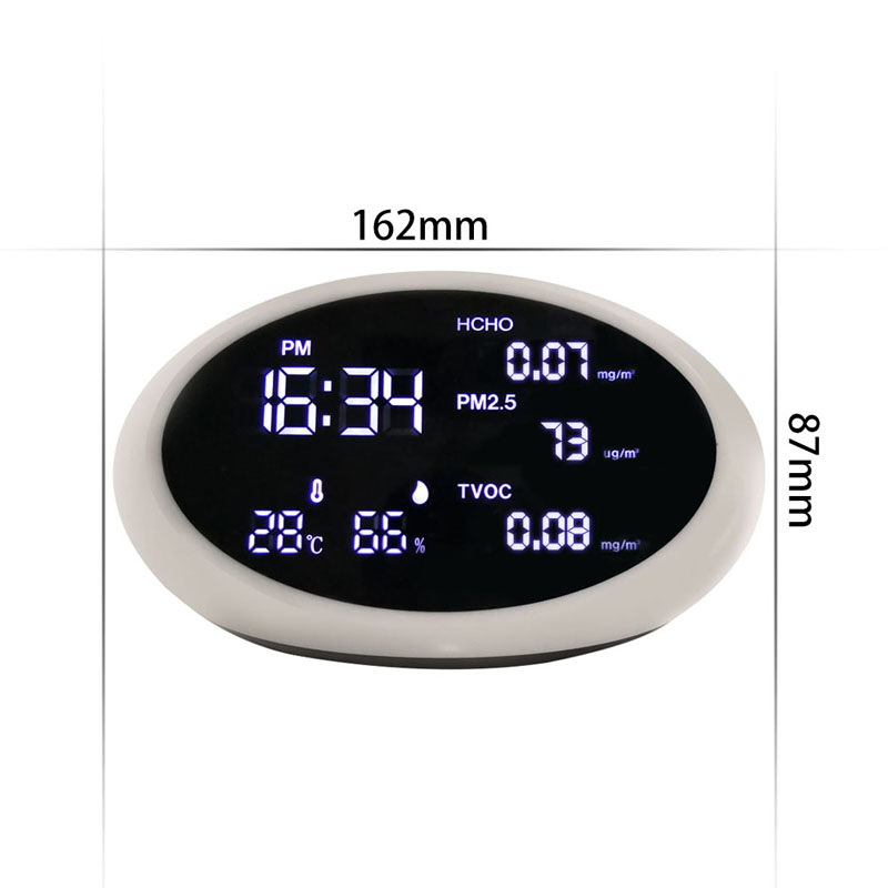 Monitor jakości powietrza Detektor PM2,5 Detektor gazu HCHO Detektor Czujnik Analizator Tester wilgotności Miernik temperatury TVOC