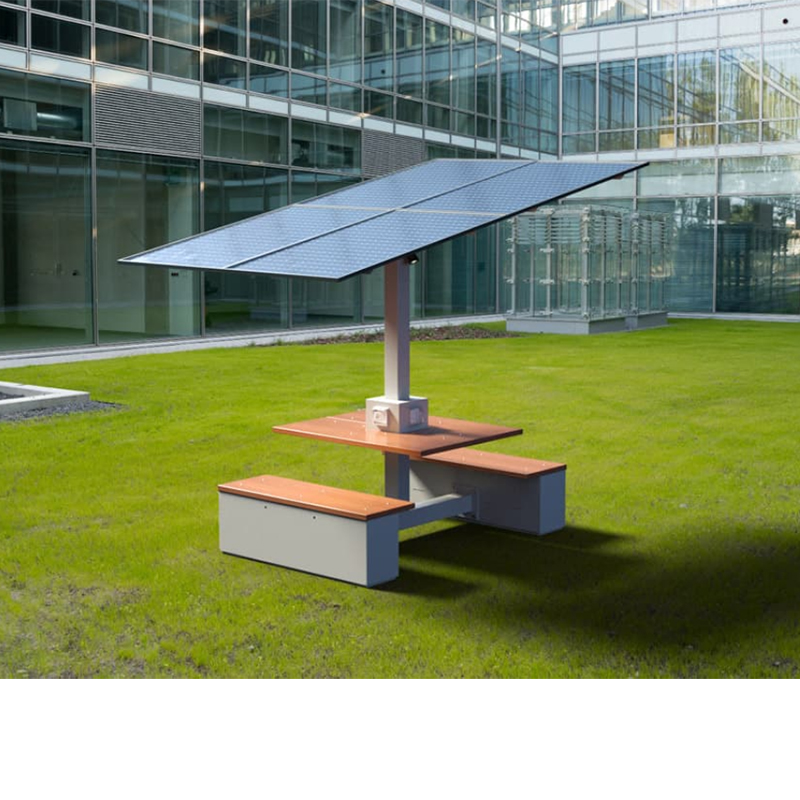 Stół ładowania słonecznego Stacje robocze na kampusie Zrównoważona wydajność energetyczna