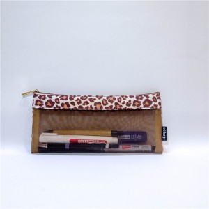 gorący sprzedający Dostosowany kolorowy piórnik z nylonu z siatką na niestandardowe logo