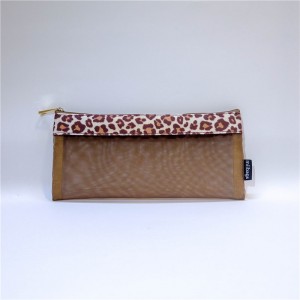 gorący sprzedający Dostosowany kolorowy piórnik z nylonu z siatką na niestandardowe logo