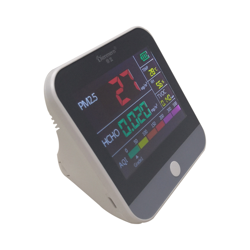 Czujnik LCD Detektor PM2.5 Przenośny monitor jakości powietrza HCHO Tester TVOC Zachowaj oświetlenie Akumulator litowy Detektor samochodowy