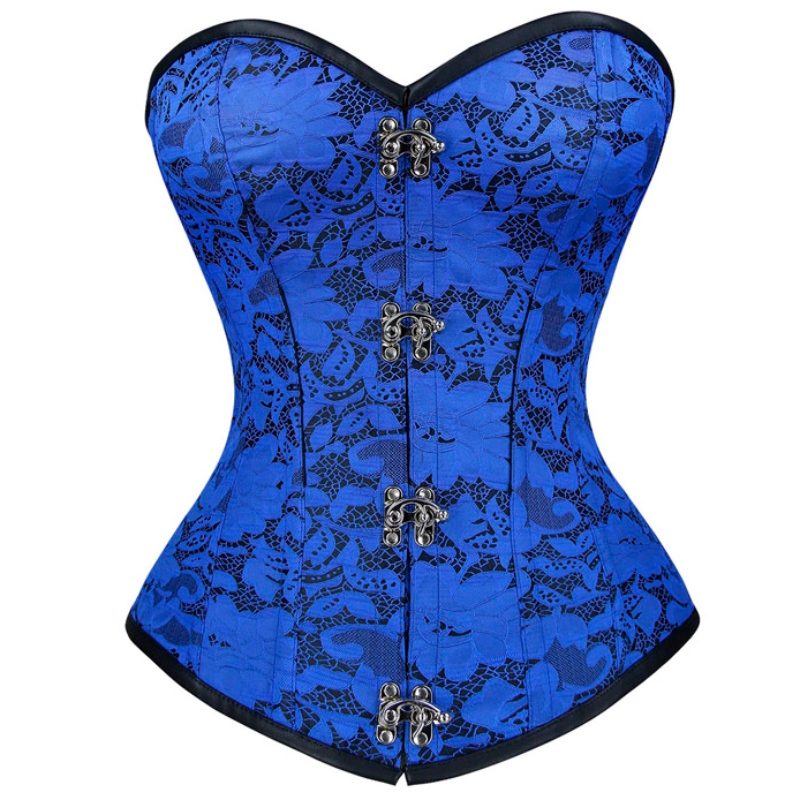 Seksowny gotycki brokat kwiatowy bez ramiączek ze stali Bodyshaper talii Cincher Overbust gorset N19020