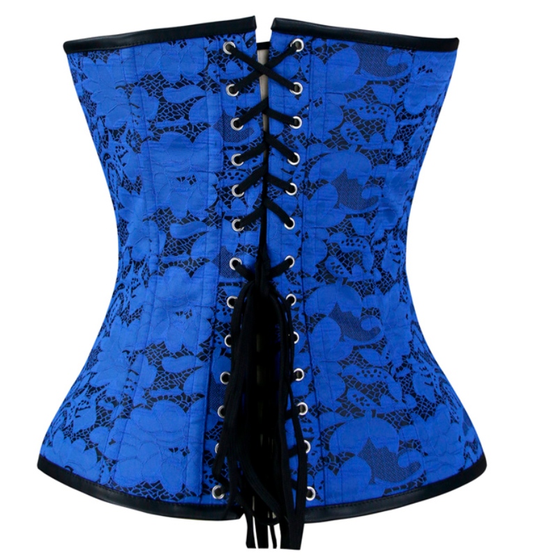 Seksowny gotycki brokat kwiatowy bez ramiączek ze stali Bodyshaper talii Cincher Overbust gorset N19020