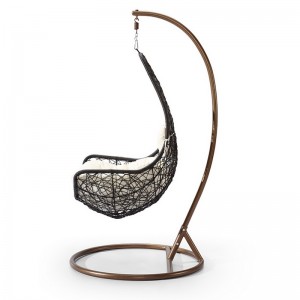 Ogrodowe wiszące krzesło ogrodowe z rattanu z wikliny