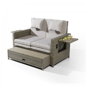 Składane ogrodowe rozkładane plastikowe rattanowe leżaki