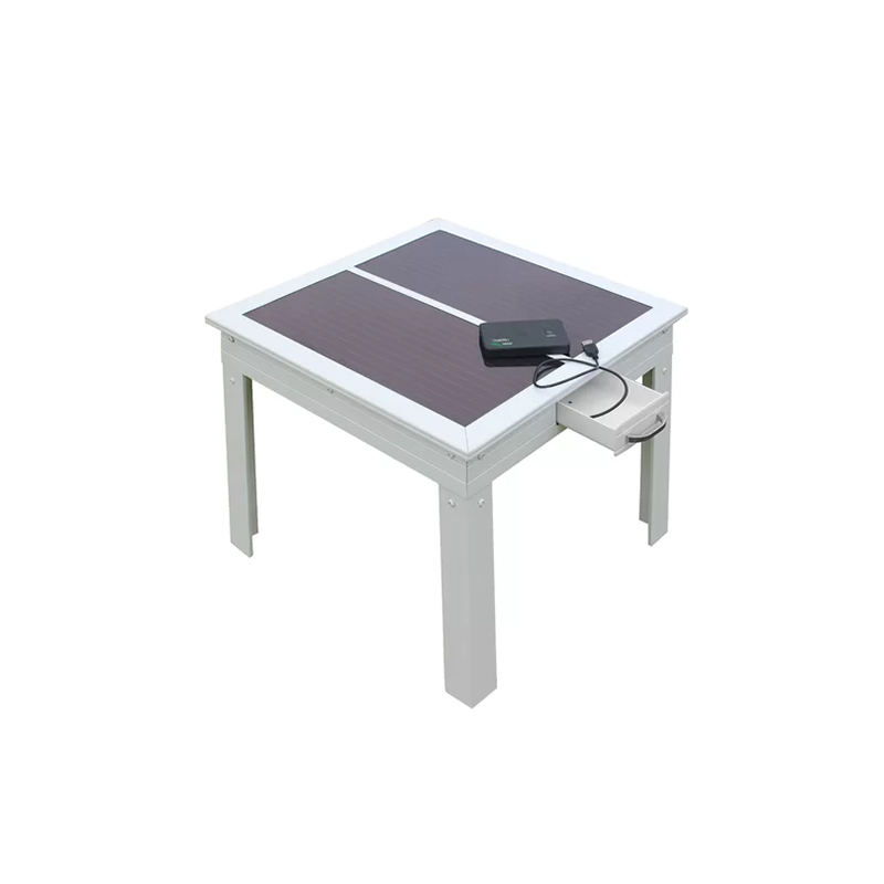 Stół solarny Stół do ładowania telefonów komórkowych Stół zewnętrzny z panelami słonecznymi