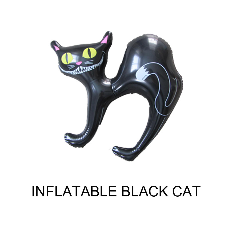 Nadmuchiwane dekoracje na Halloween Rekwizyty Czarny kot