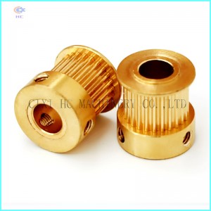 Małe mosiężne koło pasowe rozrządu do obróbki CNC