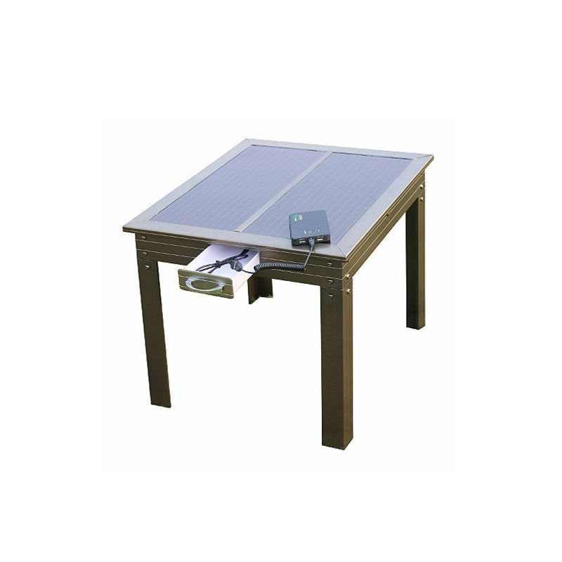 Solar Power Patio Table in Bronze w Powerbank 5 - Ładuje urządzenia przenośne