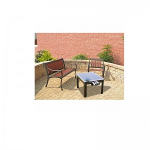 Solar Power Patio Table in Bronze w Powerbank 5 - Ładuje urządzenia przenośne