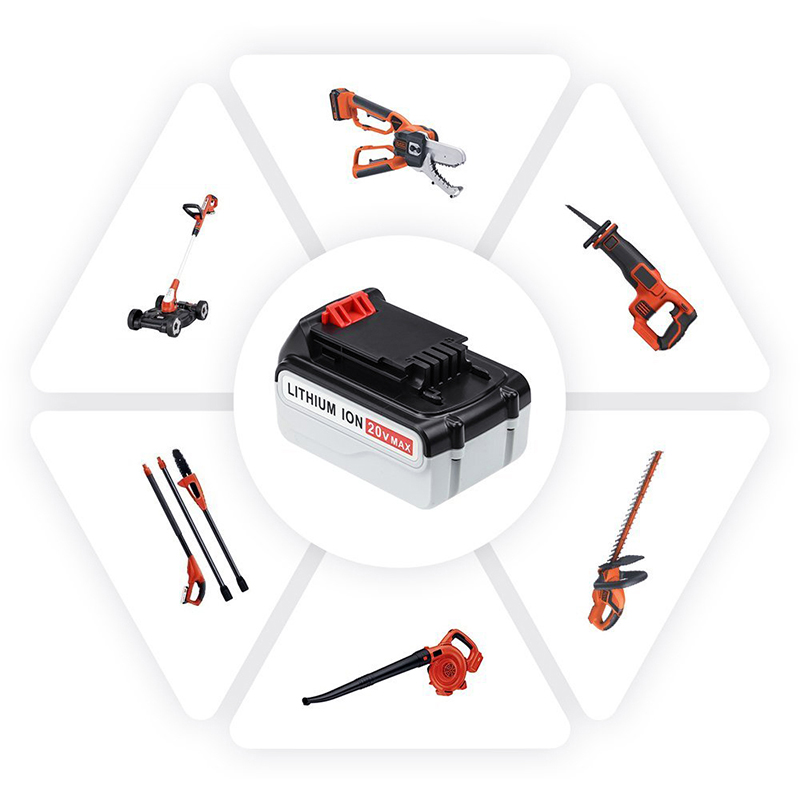 Zamienne baterie litowo-jonowe 20 V 3000 mAh do wiertarek elektrycznych Black u0026 Decker LB20, LBX20, LBX4020, LB2X4020