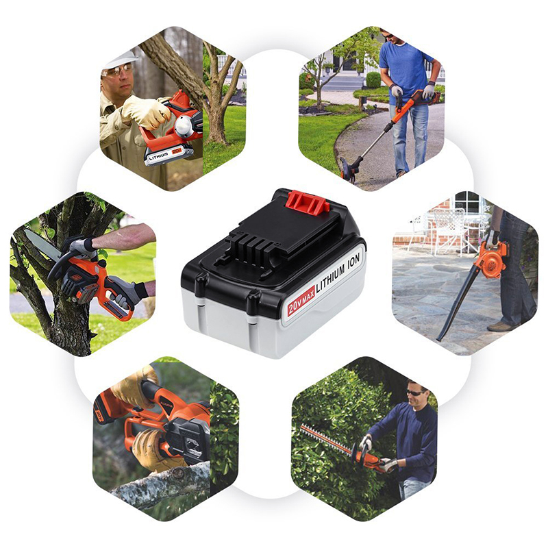 Akumulatory litowo-jonowe 20 V 4000 mAh do Black u0026 Decker LB20, LBX20, LBX4020, LB2X4020 Narzędzia akumulatorowe