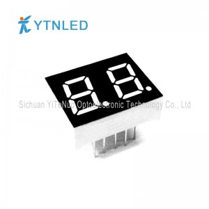 0,4-calowy 2-cyfrowy czerwony 7-segmentowy wyświetlacz LED, tuba cyfrowa