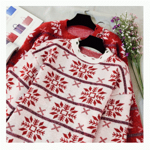 New Arrival New Loose Leaf Jacquard Tops Swetry z dzianiny damskie