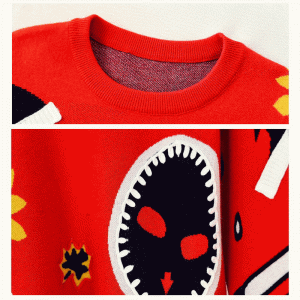 Sweter z grubej ciepłej dzianiny o amerykańskim amerykańskim rozmiarze