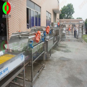 Duża linia do obierania i krojenia warzyw i owoców