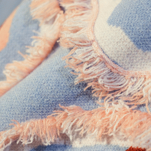 Sweter z frędzlami, wczesną wiosną 2019, luźny, gruby, szyty frędzel