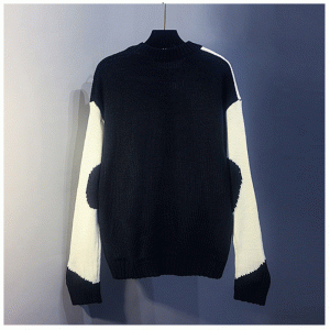 2019 Nowa zimowa jesień Mleczna krowa Żakardowa gruba przędza Luźna bluza z swetrem