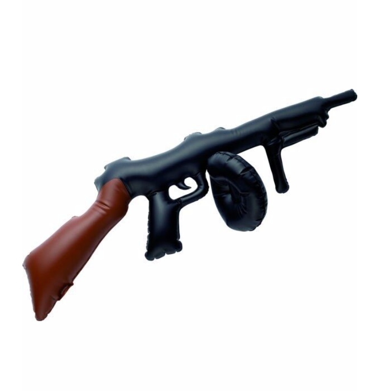 Akcesoria imprezowe Hurtowa dmuchana dmuchawa Tommy Gun 80cm Świetna zabawa na imprezę lub akcesoria do fantazyjnych strojów