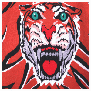 Niestandardowy zimowy sweter z grubej wełny z dzianiny typu Tiger Head