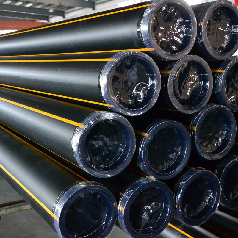 Chiński dostawca rury gazowej HDPE z żółtą linią