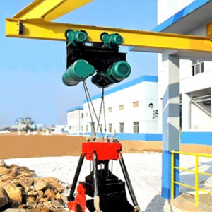 Suwnica z pojedynczym dźwigarem i chwytakiem