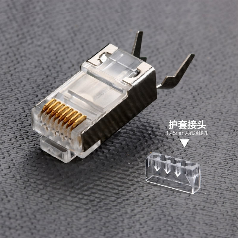 Złącze RJ45 Złącze CAT7 Crimp Ethernet Złącze STP Modułowe