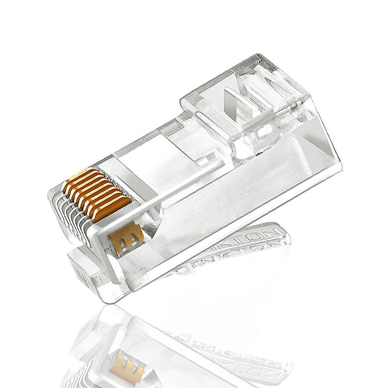 CAT5 CAT5E CAT6 Złącze 8P8C Pozłacana głowica kryształowa UTP Ethernet