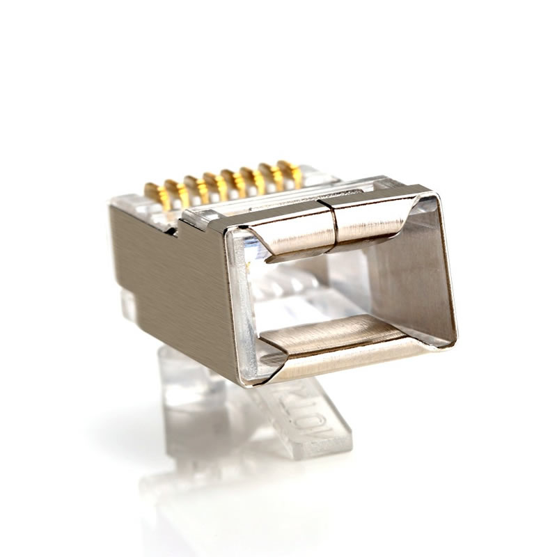 Złącze RJ45 CAT5E CAT6 Złącze zaciskane Ethernet STP 8P8C Modułowe wtyczki z główką kryształową