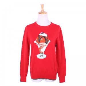 Żakardowy sweter damski na zamówienie ze 100% bawełny