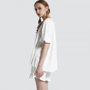 Zestaw do piżamy z dżersejem z bawełny i elastanu dla kobiet