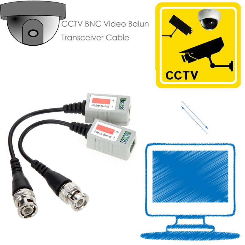 Kabel nadawczo-odbiorczy Balun Mini CCTV BNC